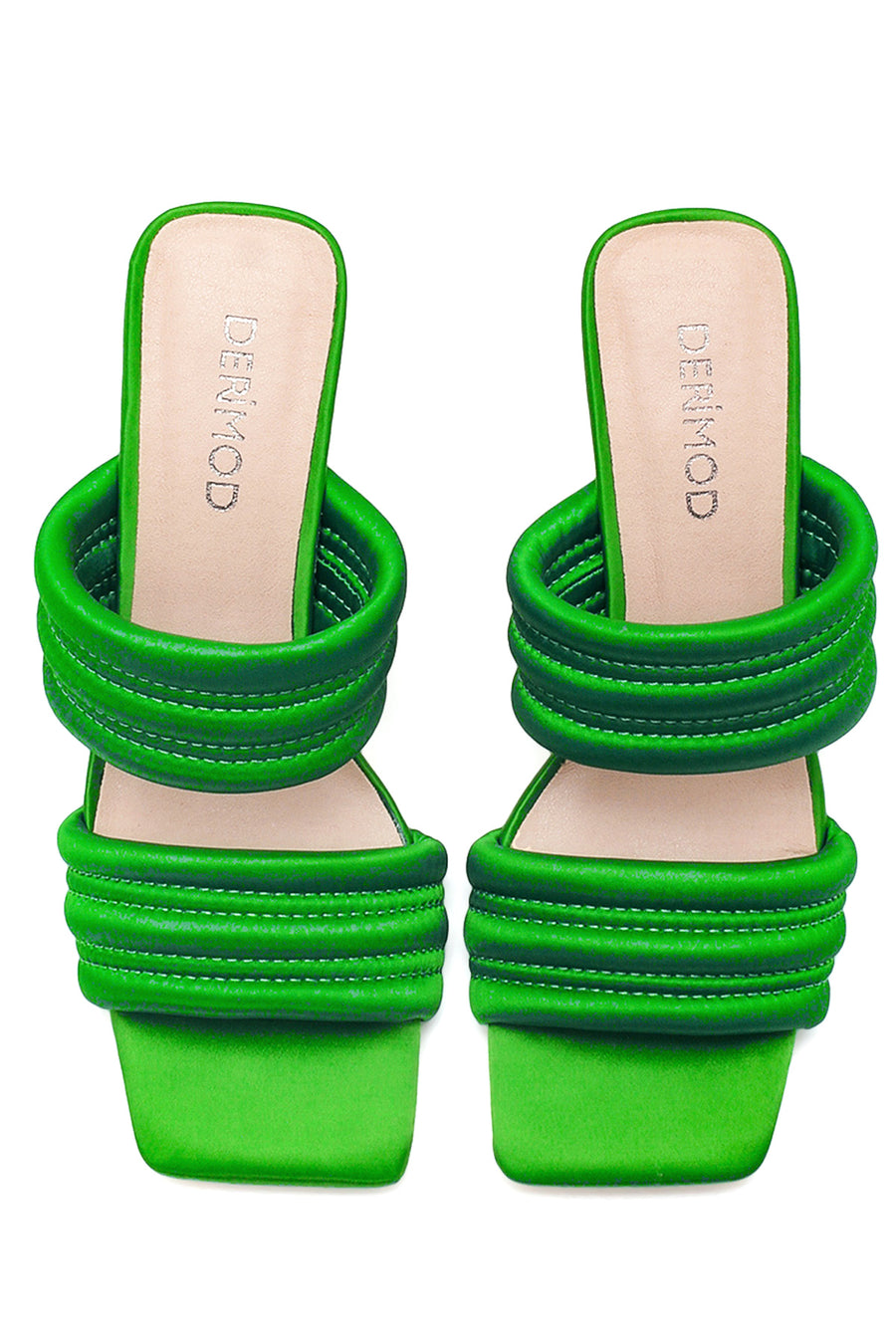 Women's Green Heeled Slippers