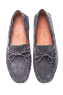 Erkek Gri Süet Deri Casual Loafer | Derimod