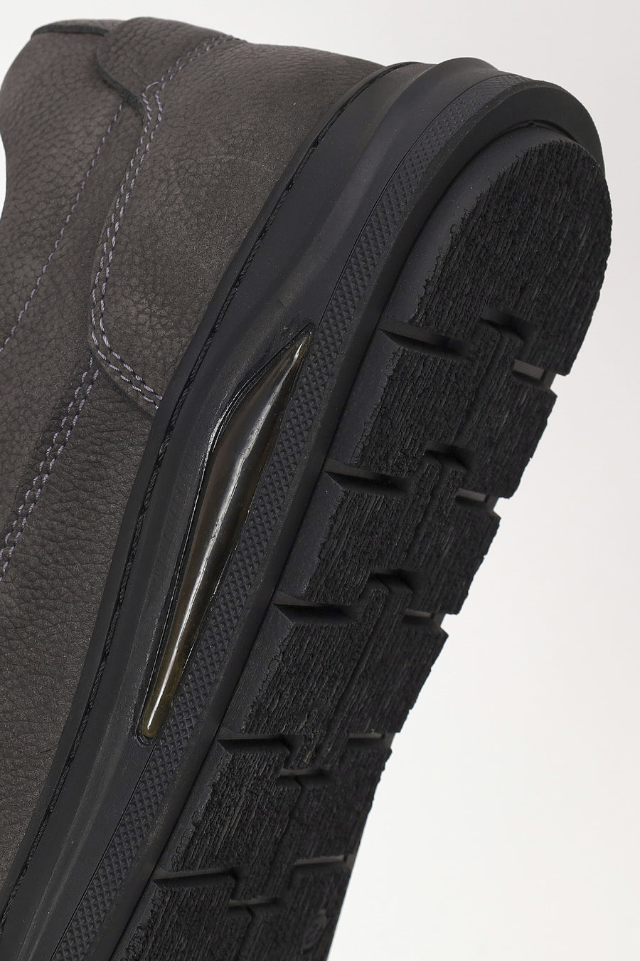 Erkek Gri Bağcıklı Kalın Tabanlı Nubuk Deri Casual Sneaker