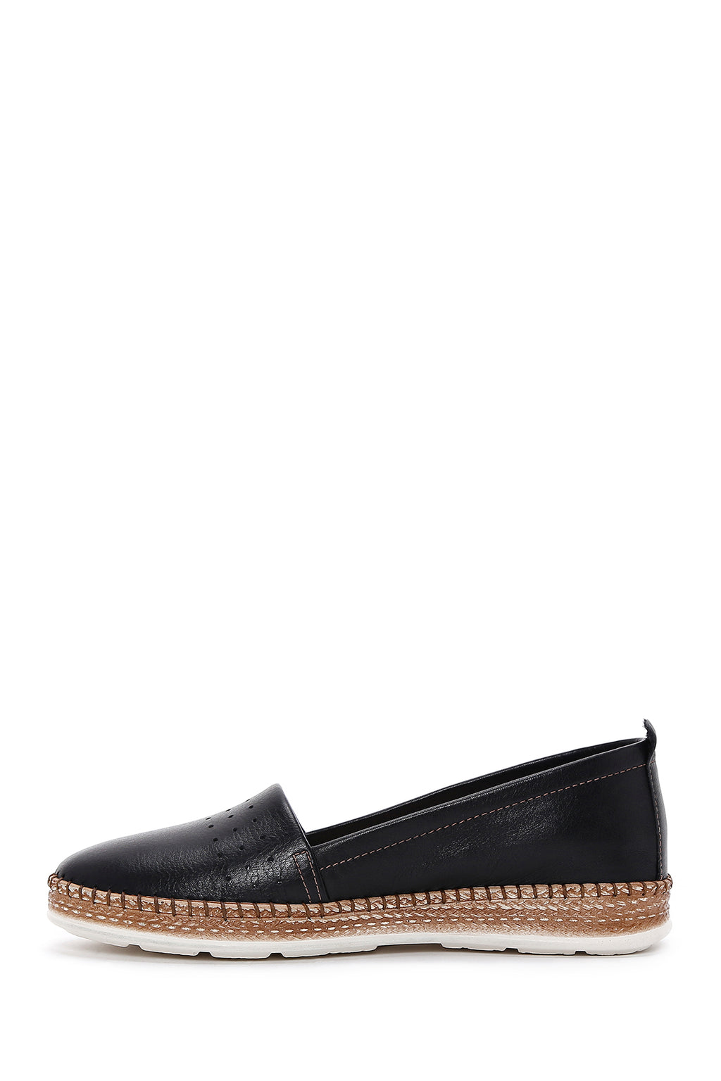 Kadın Siyah Deri Konfor Loafer
