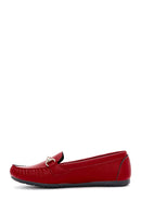 Women's Red Buckle Detailed Loafer | Derimod