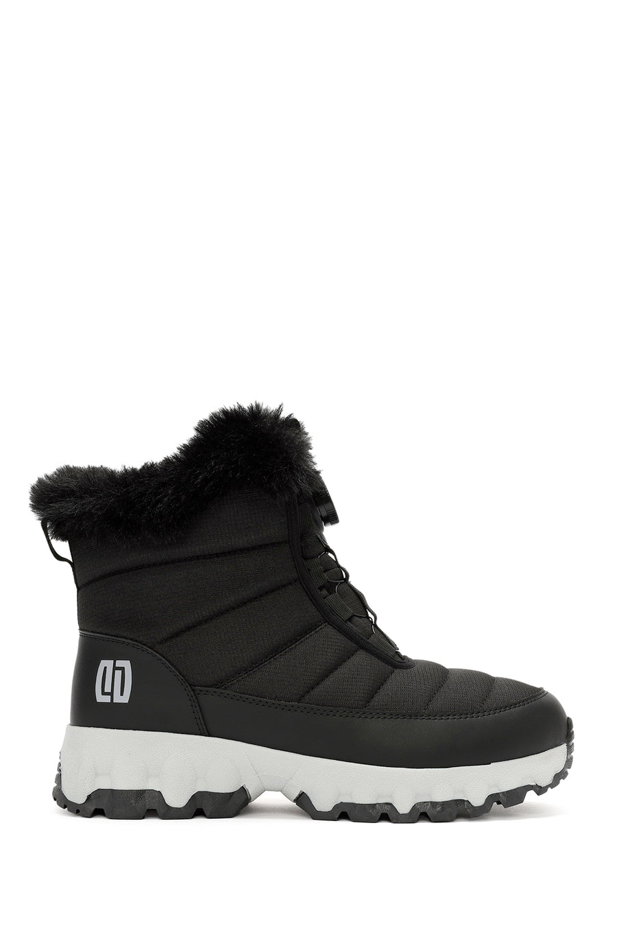 Derimod Dry Woman Black Lace-up Thick-soled Outdoor Boots WF530007SK | Derimod