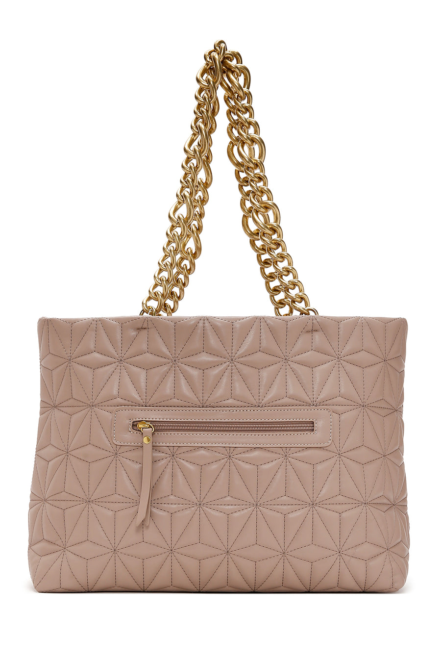 Women's Brown Quilted Shoulder Bag