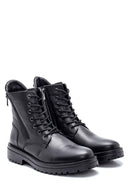 Men's Leather Zippered Boots | Derimod