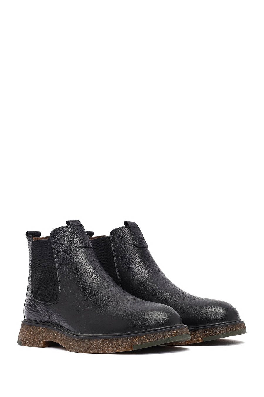 Male Black Leather Chelsea Boots