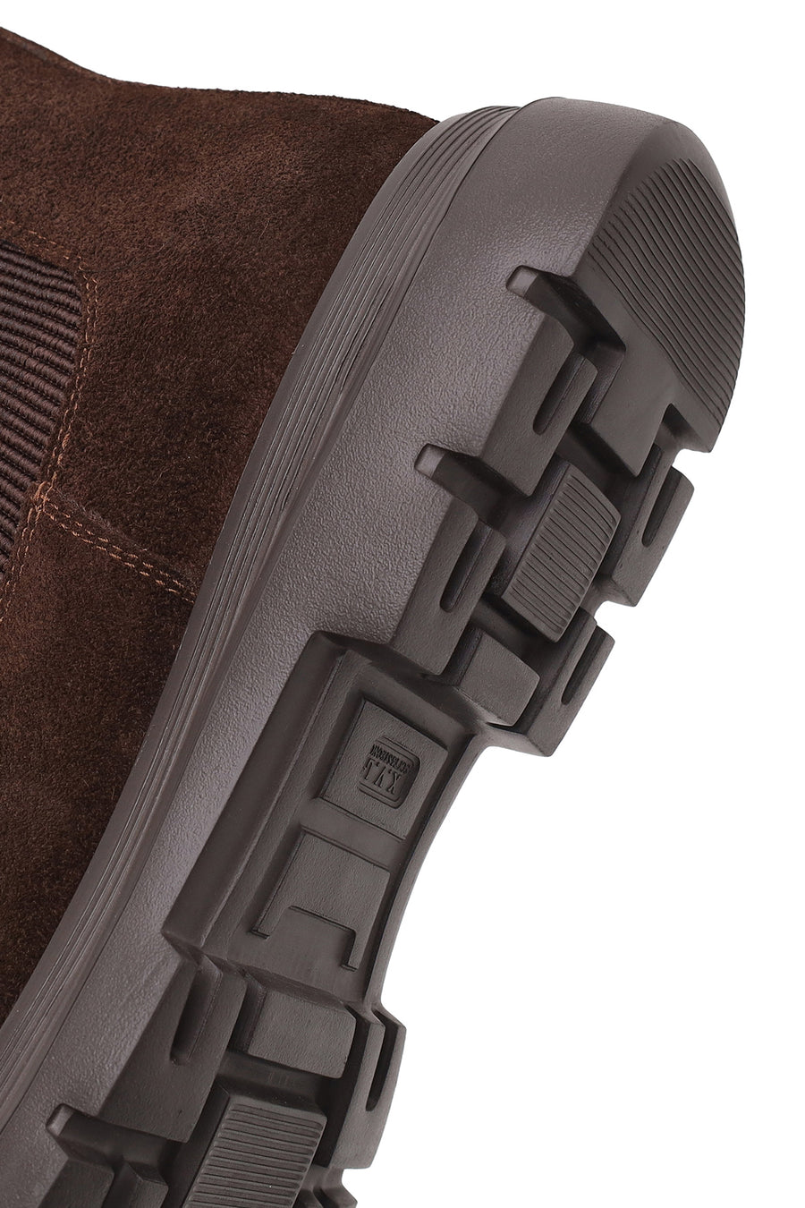 Male Brown Thick-Soled Suede Casual Chelsea Boots