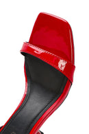 Women's Red Ankle Buckle Heeled Sandals | Derimod