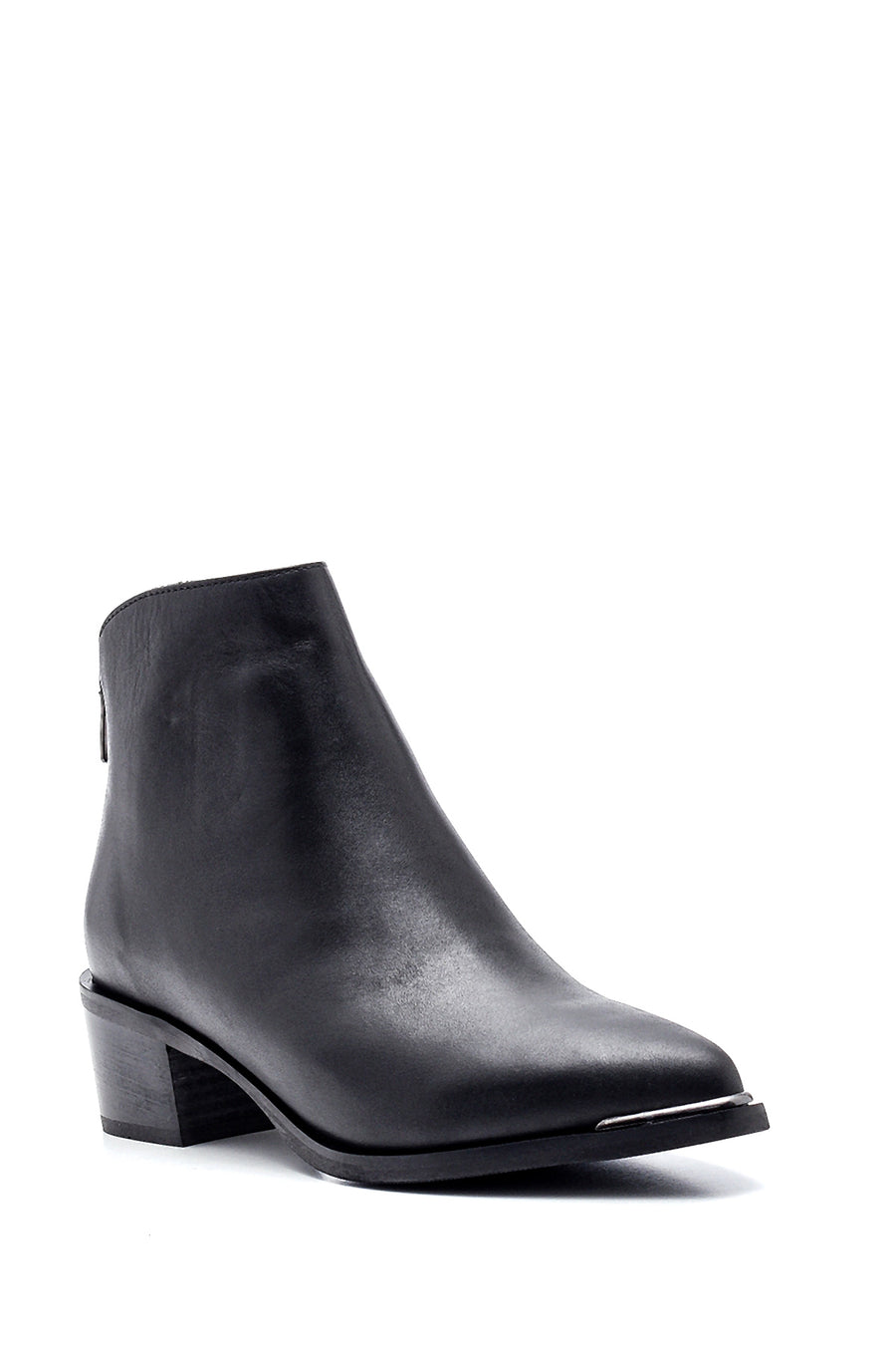 Women's Leather Classic Mid Heel Boots