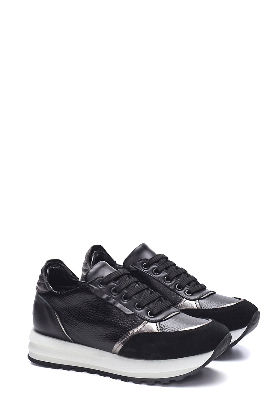 Women's Leather Thick Sole Sneaker