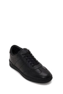 Erkek Siyah Bağcıklı Deri Casual Sneaker | Derimod