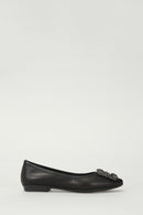 Stoned Women's Leather Ballerinas | Derimod