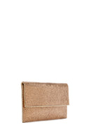 Women's Gold Long Chain Strap Stone Evening Clutch Bag | Derimod