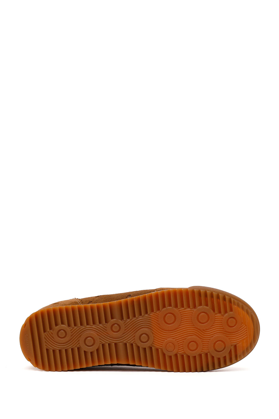 Kadın Taba Bağcıklı Süet Deri Sneaker