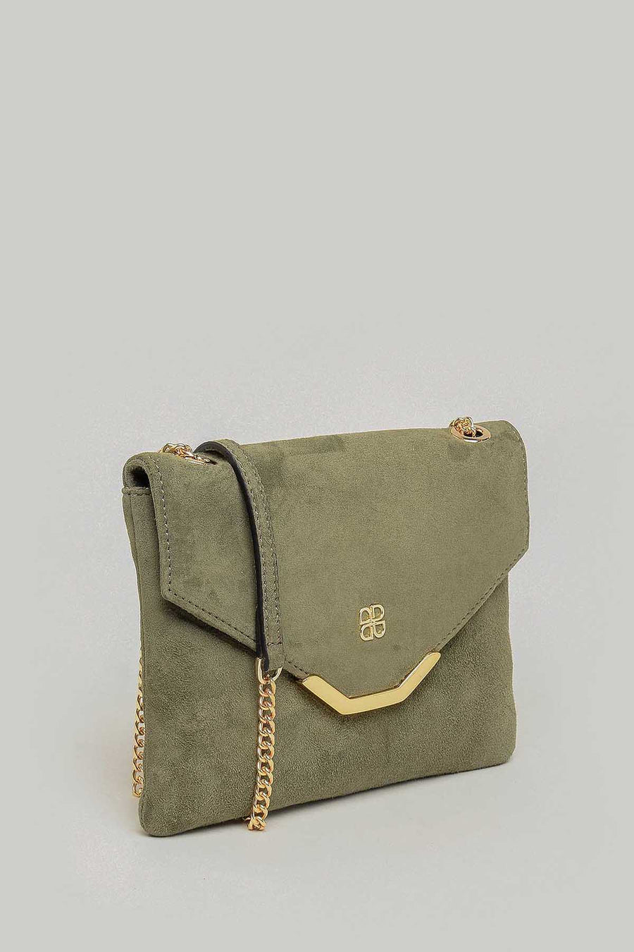 Suede Green Women's Leather Crossbody Bag