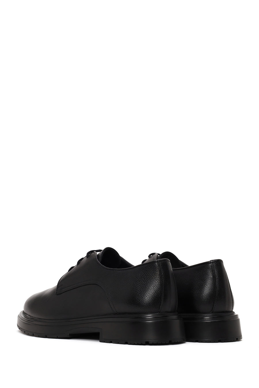 Male Black Lace-Up Leather Casual Shoes