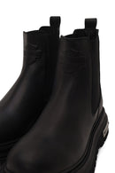 Harley Davidson Male Gray 12011 Thick-Soled Leather Chelsea Boots | Derimod
