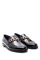 Kadın Deri Rugan Zincir Detaylı Loafer | Derimod
