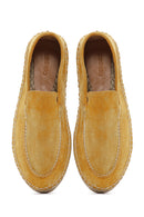 Men's Yellow Leather Espadrille | Derimod