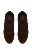 Male Brown Lace-Up Suede Leather Sneaker | Derimod
