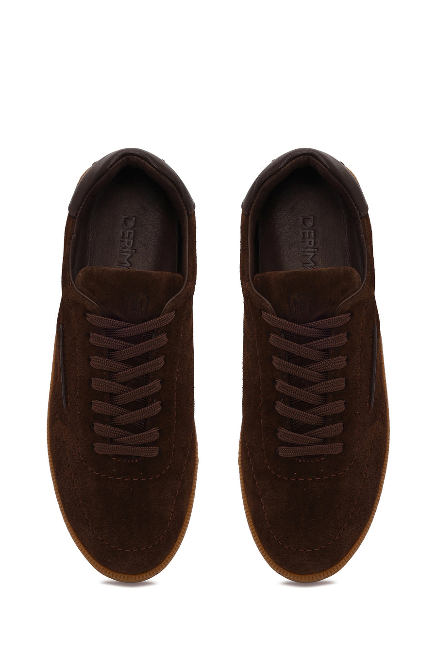 Male Brown Lace-Up Suede Leather Sneaker