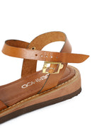 Woman Taba Buckled Leather Bodrum Sandal | Derimod