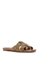 Women's Bronze Stone Slippers | Derimod