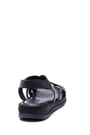 Kadın Siyah Deri Comfort Sandalet | Derimod