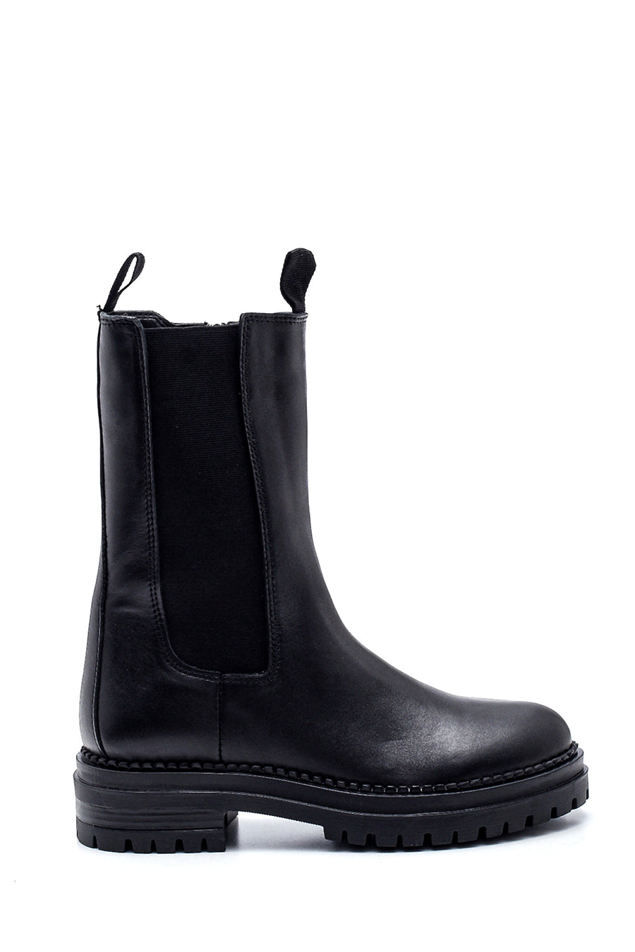 Women's Leather Long Chelsea Boots 21WFD184818 | Derimod