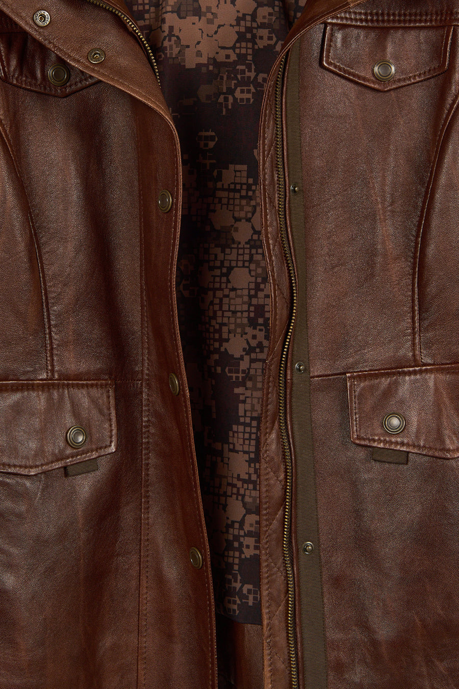 Susan Woman Brown Hooded Leather Coats