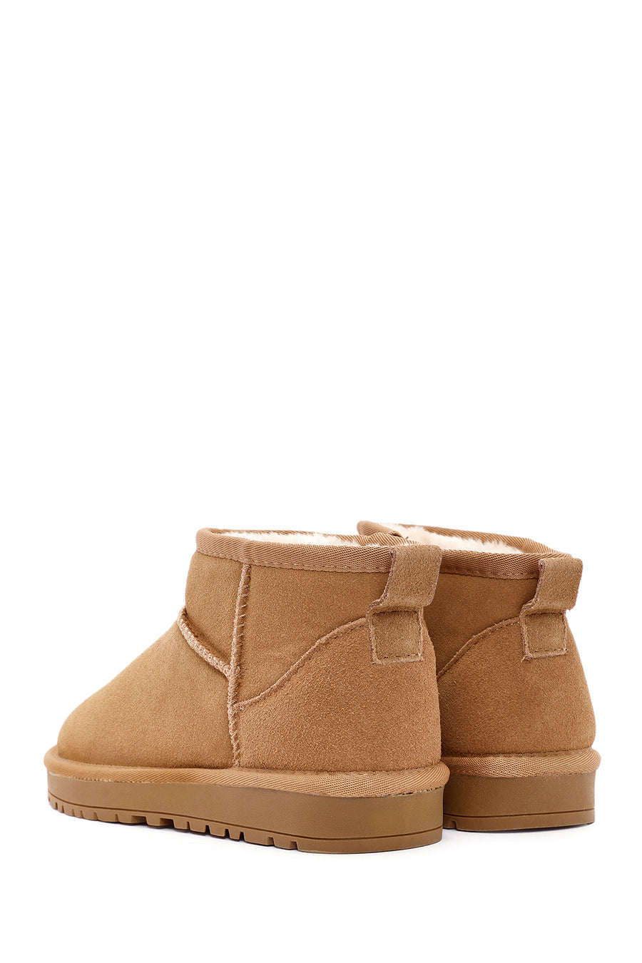 Women's Tan Short Suede Boots
