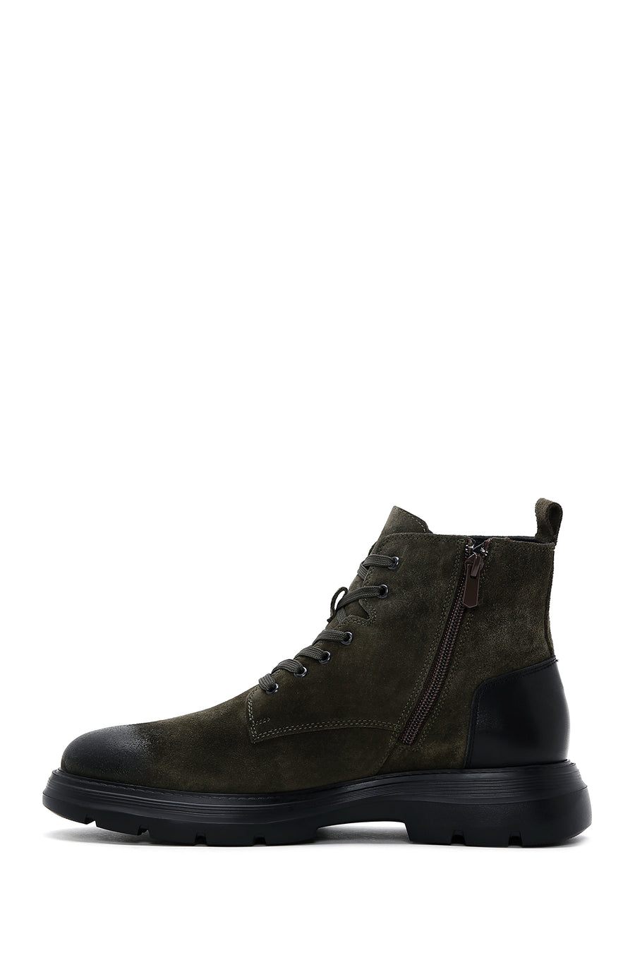 Men's Khaki Suede Leather Casual Boots