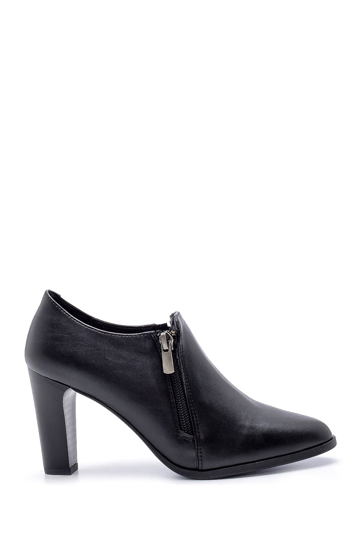 Women's Heeled Zipper Detailed Bootie 20WFE151318 | Derimod