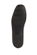 Geox Women's Black Annytah Leather Ballerinas | Derimod