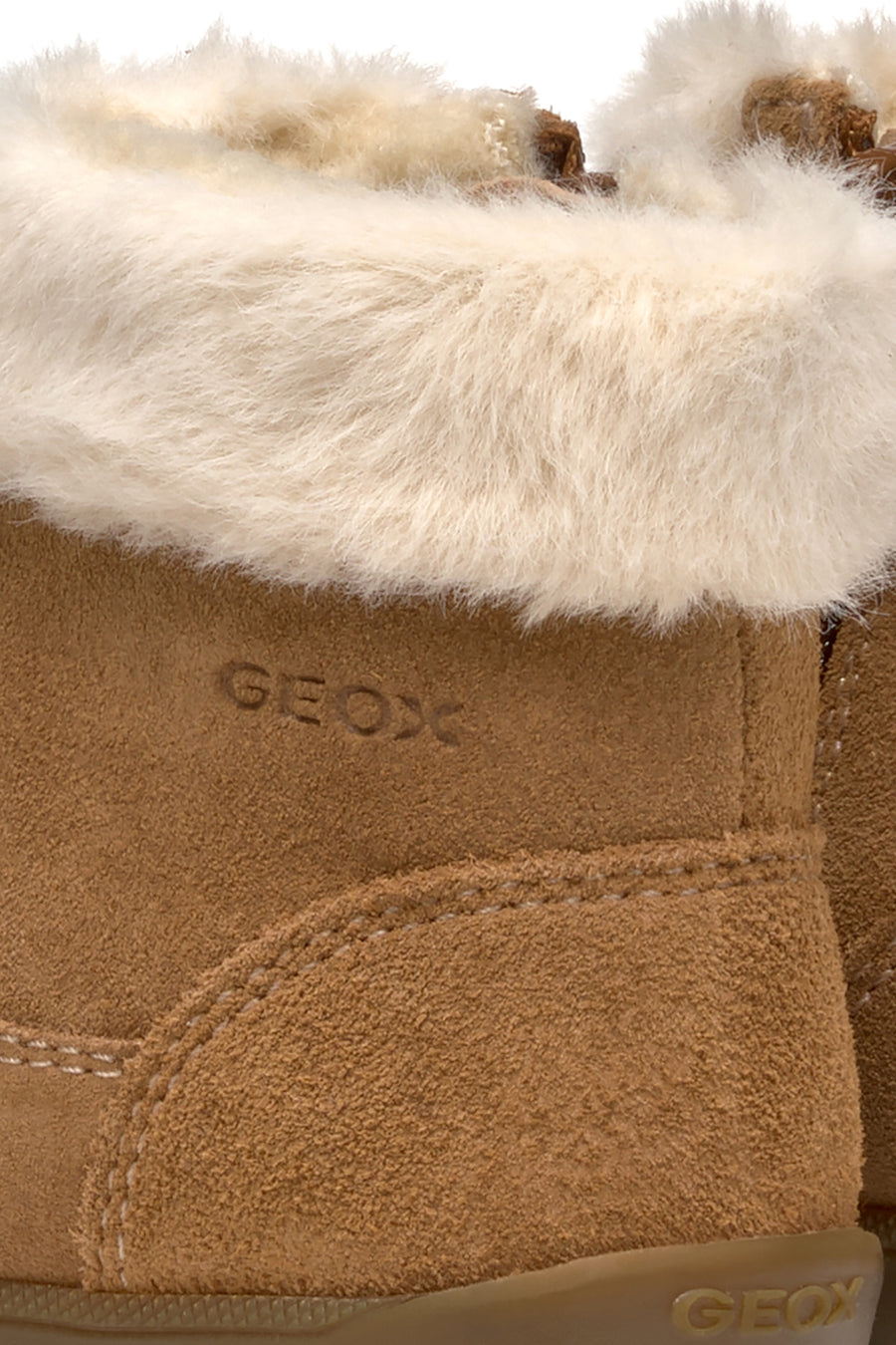 Geox Baby Girl Brown B Macchia Zippered Suede Leather Boots