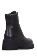Women's Zippered Leather Boots | Derimod