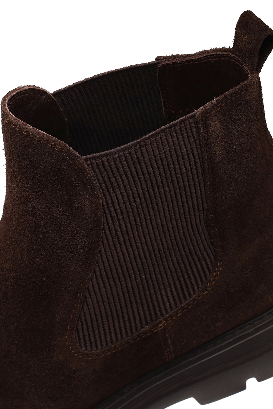 Male Brown Thick-Soled Suede Casual Chelsea Boots