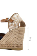 Women's Navy Blue Ankle Strap Wedge Heeled Espadrille | Derimod