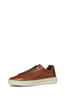Geox Men's Tan Zackerty Lace-Up Leather Casual Shoes | Derimod
