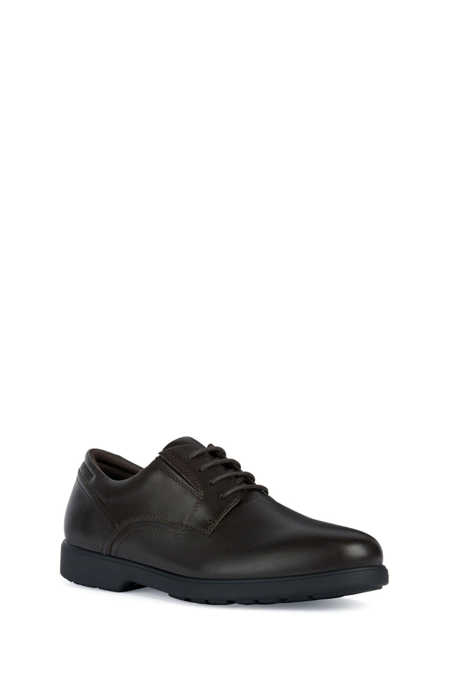 Geox Men's Brown Spherica Lace-Up Leather Casual Shoes