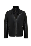 Mbappe Men's Black Leather Jacket | Derimod