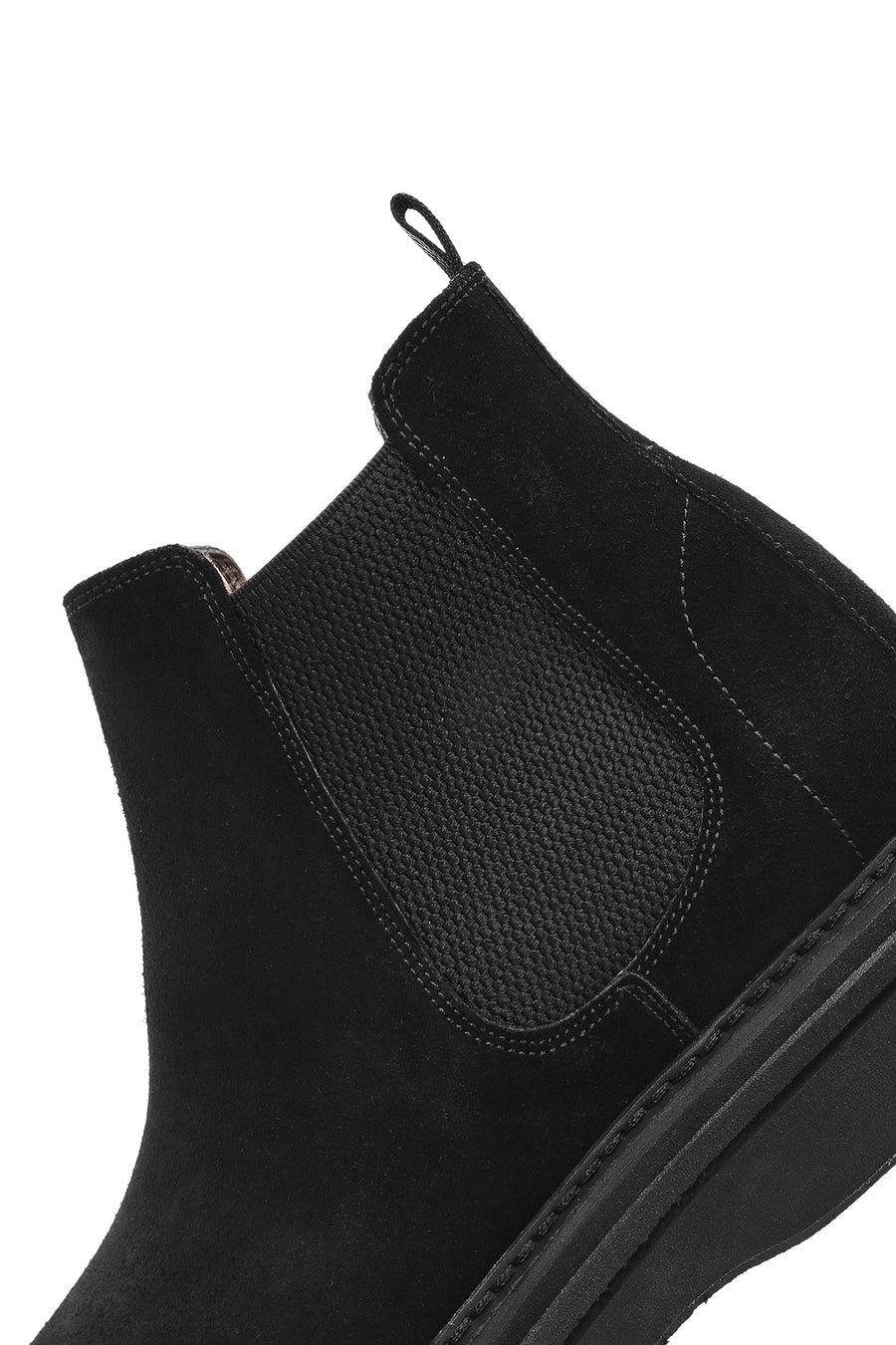 Men's Black Suede Leather Chelsea Boots