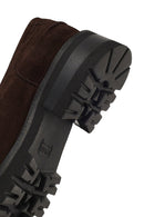 Women's Brown Thick-Soled Suede Leather Loafer | Derimod