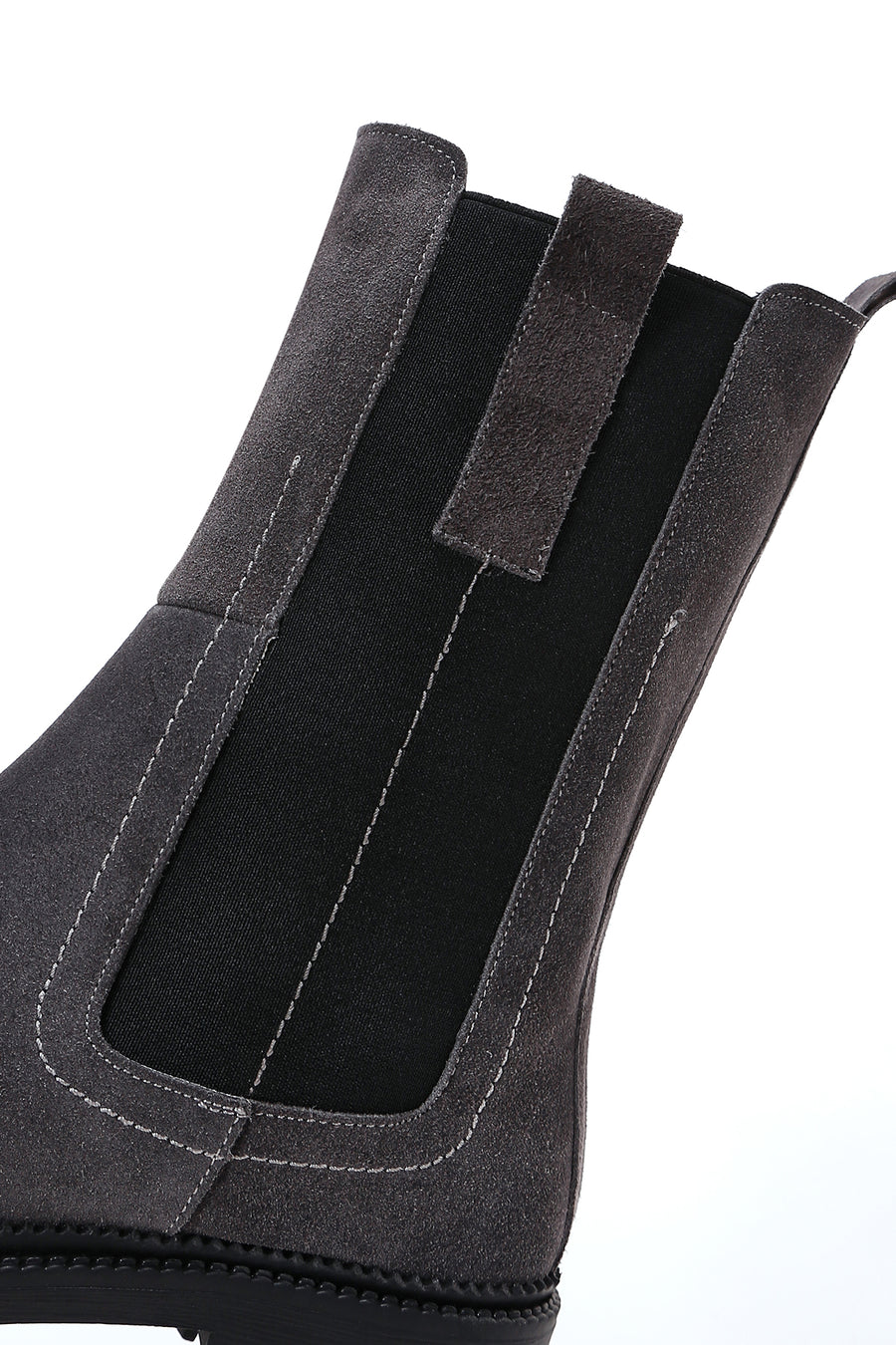 Women's Anthracite Suede Leather Chelsea Boots