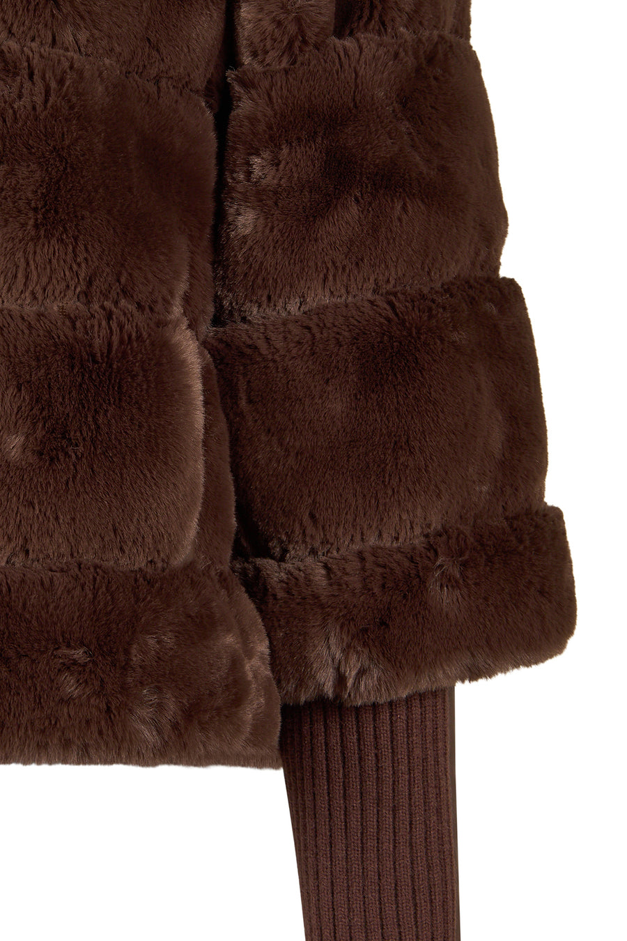 Dolomiti Kadın Kahverengi Kısa Teddy Mont