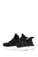 Derimod Zero Men's Black Lace-Up Thick Soled Fabric Sneaker | Derimod