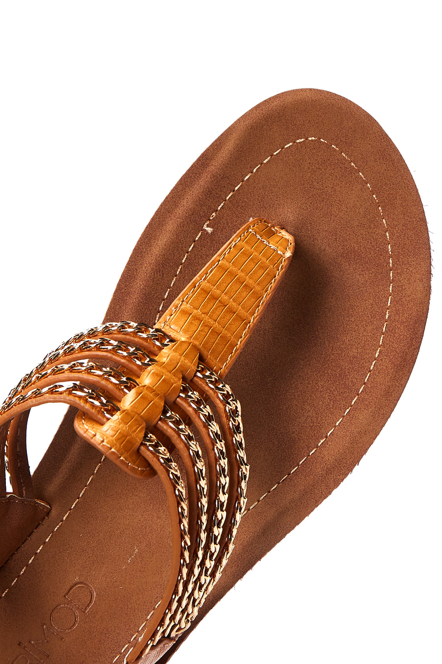 Women's Tan Flip Flops Sandals