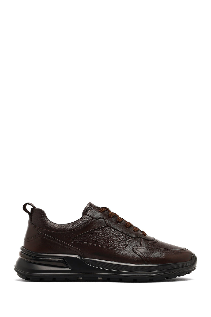 Men's Brown Lace-Up Thick-Soled Leather Casual Sneaker 25WFD641014 | Derimod