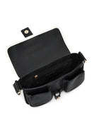 Women's Black Buckle Detailed Shoulder Bag | Derimod
