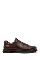 Erkek Kahverengi Bağcıklı Deri Casual Sneaker | Derimod