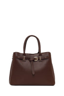 Woman Brown Long-Strap Classic Shoulder Bag | Derimod